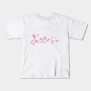 Cherry Blossom – Single Branch White Kids T-Shirt